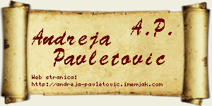 Andreja Pavletović vizit kartica